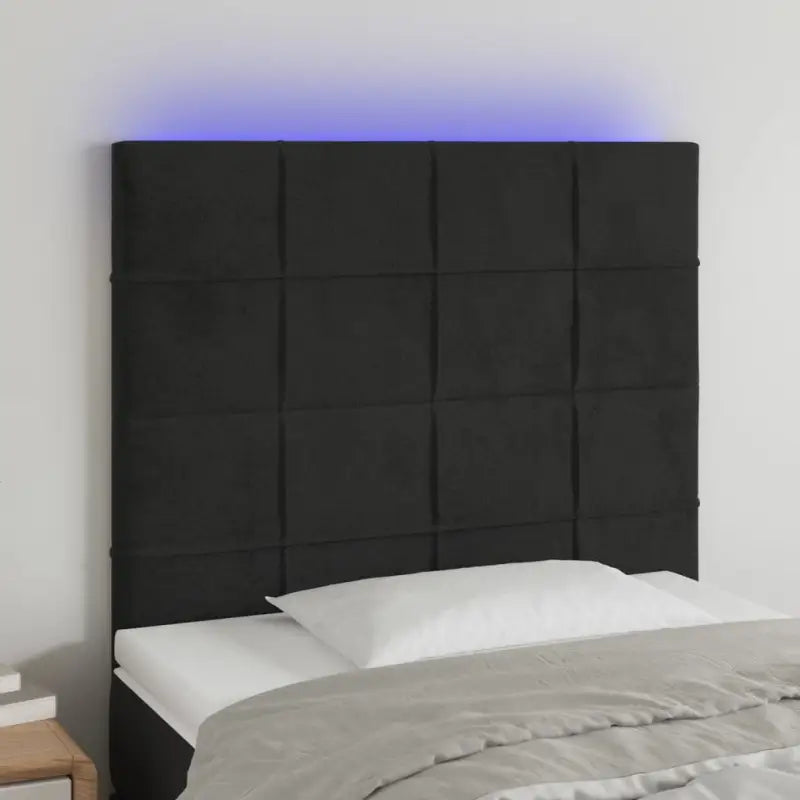 Klassiek LED Hoofdbord en Voetborden voor een Modern Slaapkamergevoel - Zwart / 90 x 5 x 118/128 cm / 1 - Hoofdborden