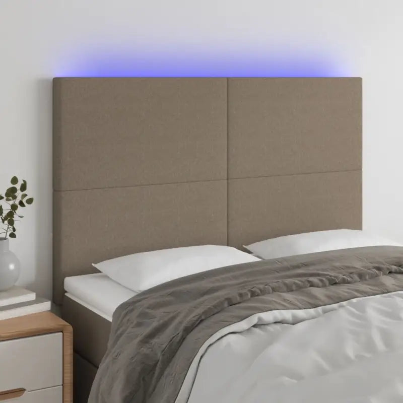 Klassiek LED Hoofdbord voor een Modern en Stijlvol Beddroom</assistant - Taupe / 144 x 5 x 118/128 cm / 1 - Hoofdborden