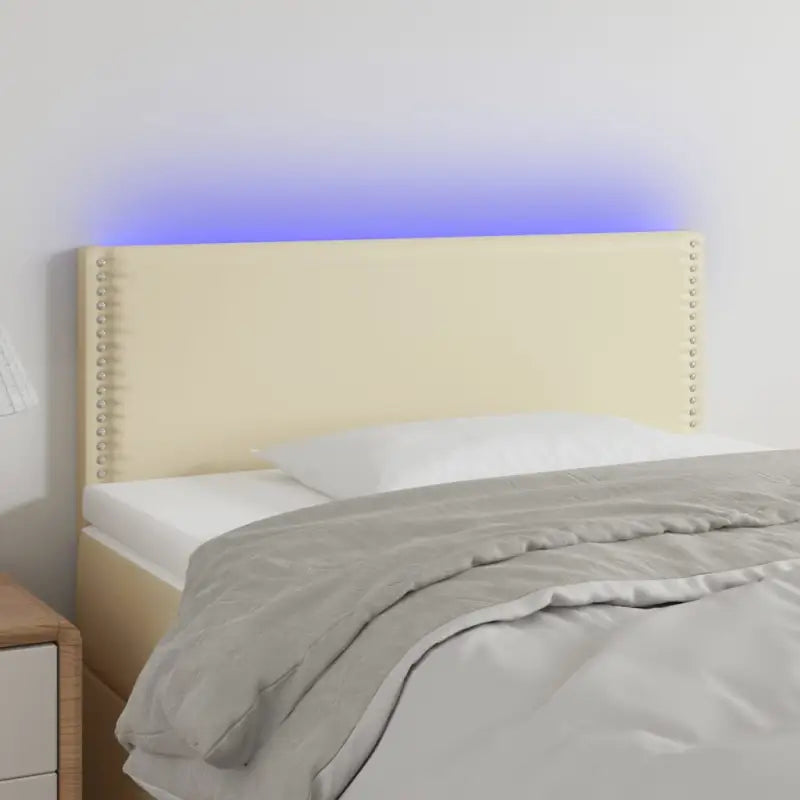 Klassiek LED Hoofdbord voor een Modern Slaapkamer - Crème / 100 x 5 x 78/88 cm / 1 - Hoofdborden en voetborden