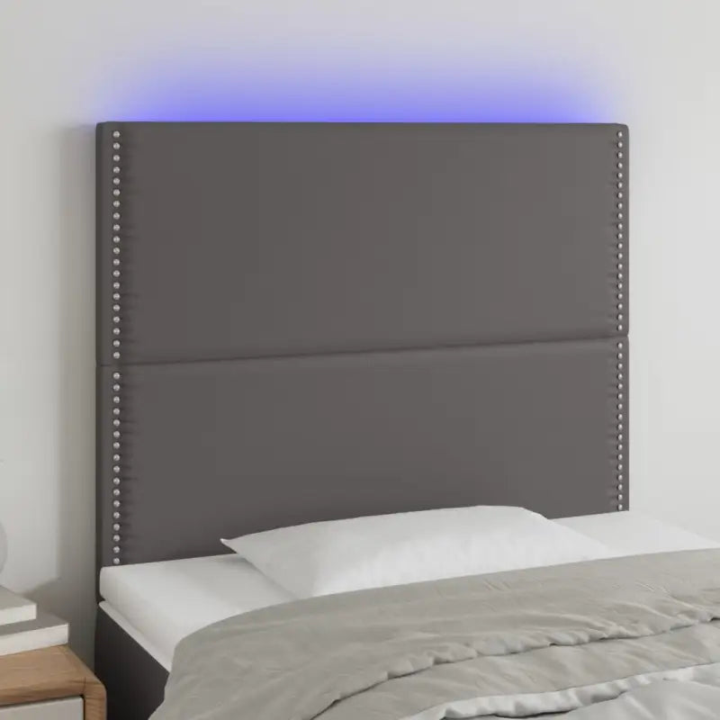 Klassiek LED Hoofdbord voor een Modern Slaapkamer - Grijs / 90 x 5 x 118/128 cm / 1 - Hoofdborden en voetborden