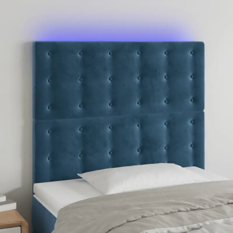 Klassiek LED Hoofdbord voor een Modern Slaapkamergevoel - Donkerblauw / 90 x 5 x 118/128 cm / 1 - Hoofdborden