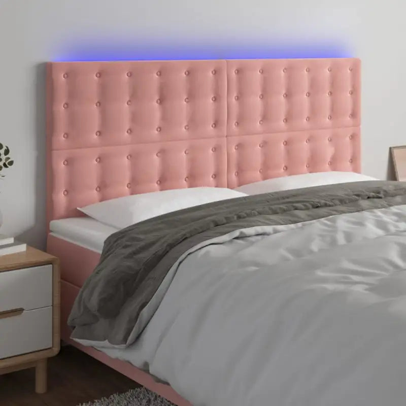 Klassiek LED Hoofdbord voor een Modern Slaapkamergevoel - Roze / 180 x 5 x 118/128 cm / 1 - Hoofdborden en voetborden