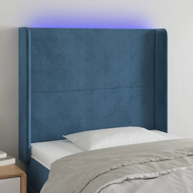 Klassiek LED-hoofdbord voor een moderne slaapkamer uitstraling - Donkerblauw / 93 x 16 x 118/128 cm / 1 - Hoofdborden