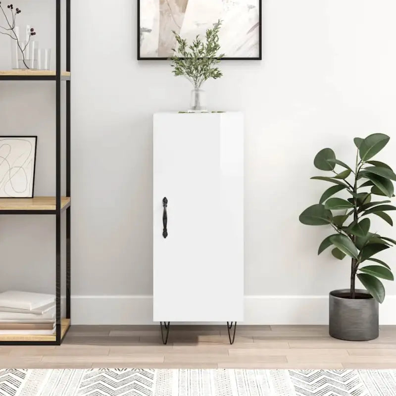 Klassieke dressoir van bewerkt hout met tijdloze uitstraling - Hoogglans wit / 1 - Dressoirs & buffetkasten