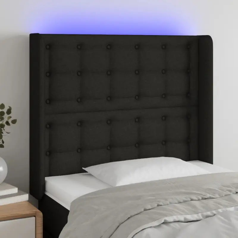 Klassieke LED Hoofdborden en Voetborden voor Moderne Slaapkamers - Zwart / 103 x 16 x 118/128 cm / 1 - Hoofdborden