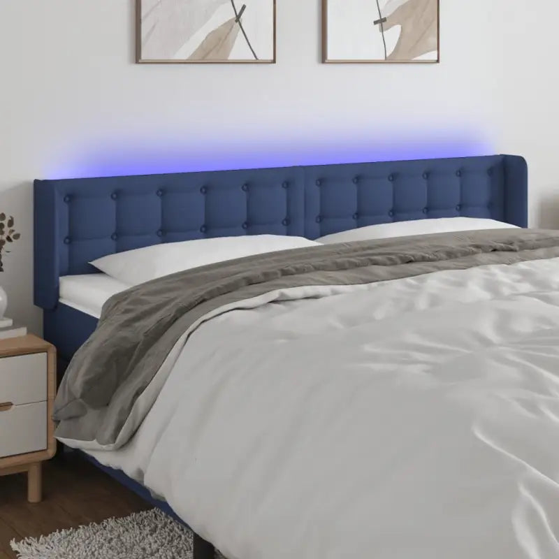 Klassieke LED Hoofdborden en Voetborden voor Moderne Slaapkamers - Blauw / 183 x 16 x 78/88 cm / 1 - Hoofdborden