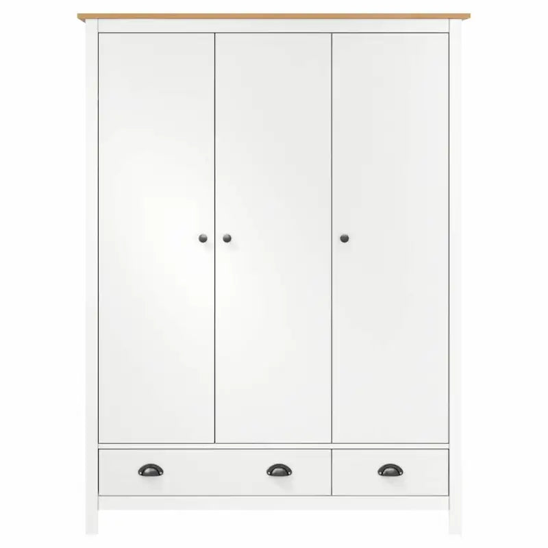 Kledingkast van massief grenenhout met groot vak en handige lades - Kledingkasten