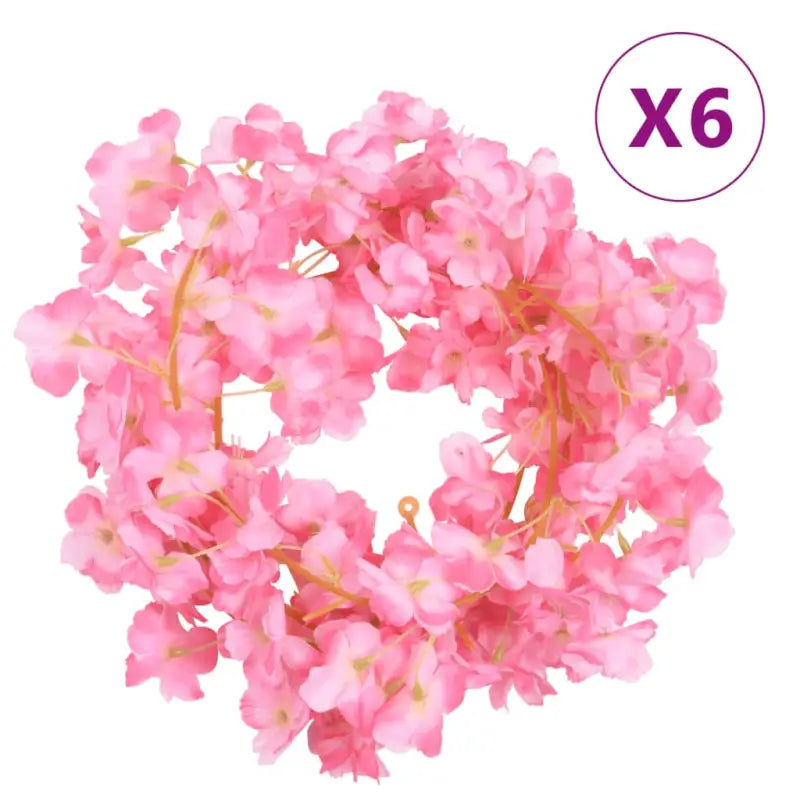 Kransen en slingers met bloemen voor een romantische feestdecoratie - Roze - Kransen en slingers