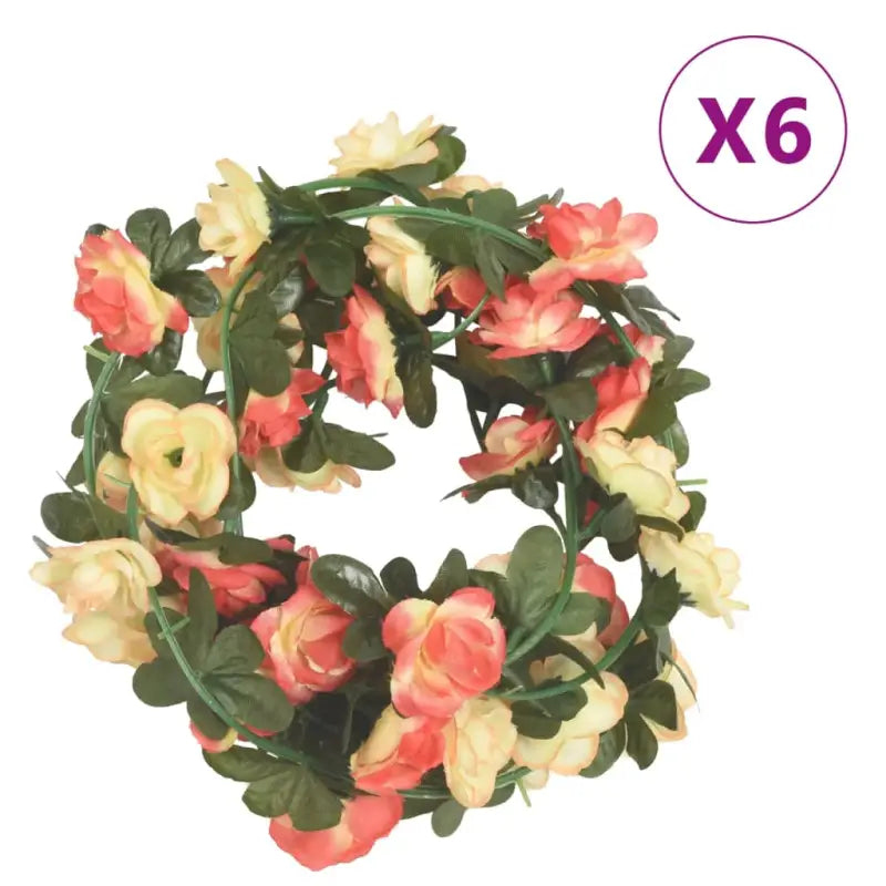 Kransen en slingers met bloemen voor een romantische kerstsfeer - Geel en groen - Kransen en slingers
