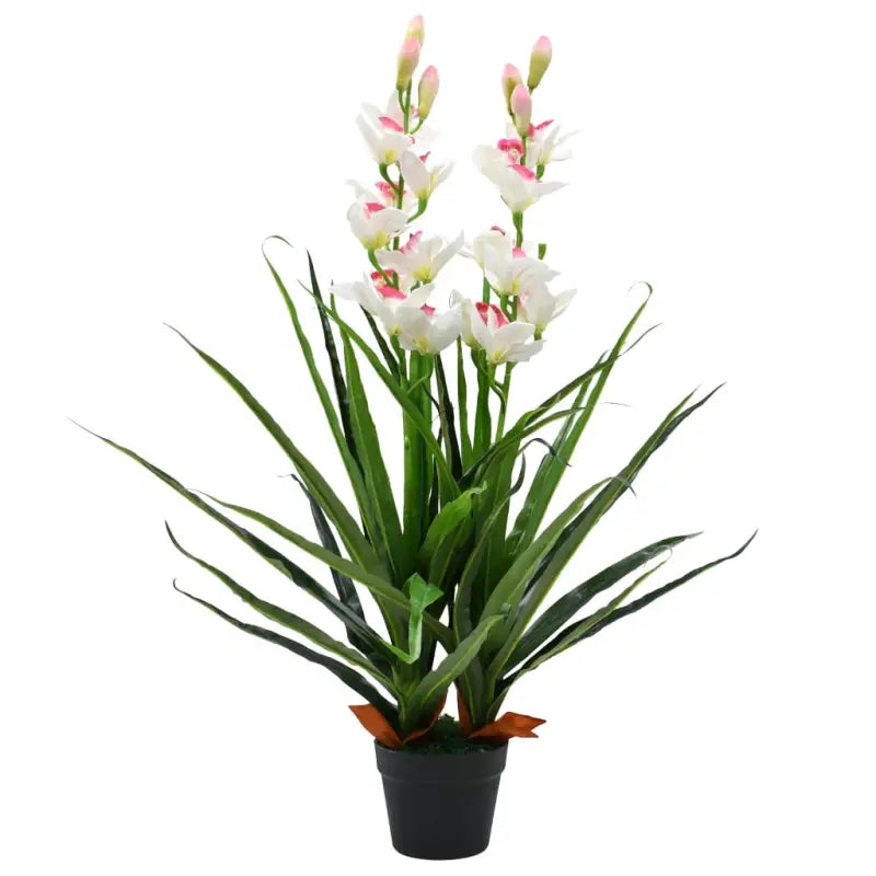 Kunst Calla Lelie voor een Groene Touch in Huis of Kantoor - Groen / 1 / Cymbidium orchidee/100 cm - Kunstplanten