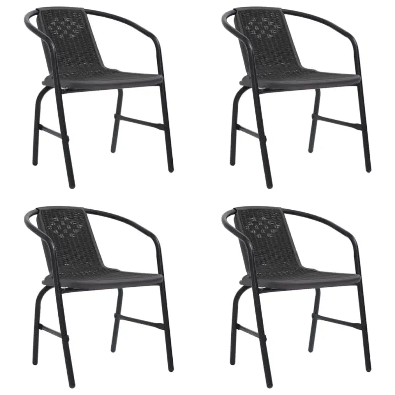 Kunststof rattan tuinstoelen voor buiten relaxen en dineren - 4 - Tuinstoelen