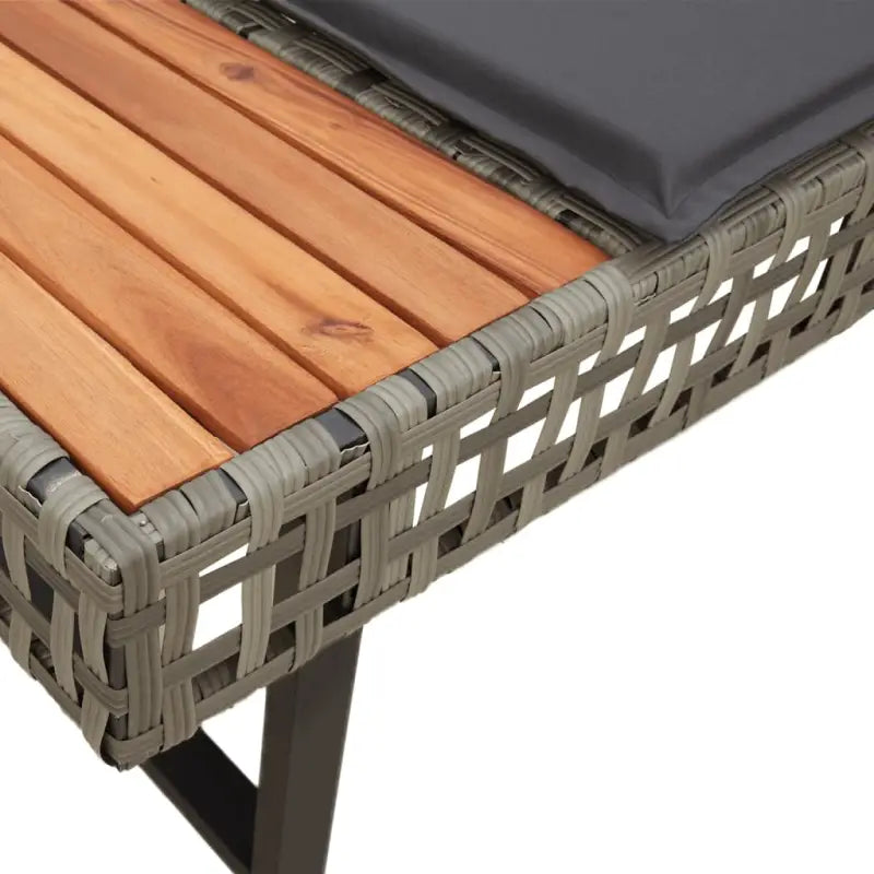 L-vormige tuinbank van poly rattan en gepoedercoat staal voor comfortabele zitervaring - Loungebanken