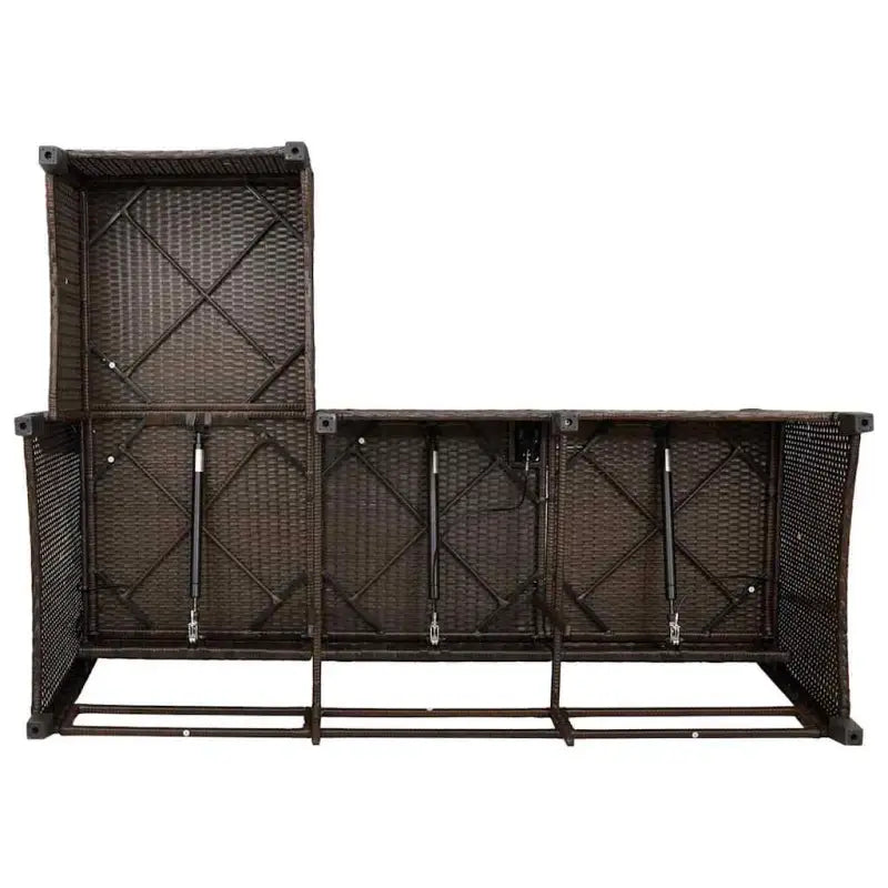 L-vormige tuinbankset met poly rattan en wasbare hoes voor tuin of terras - Tuinsets