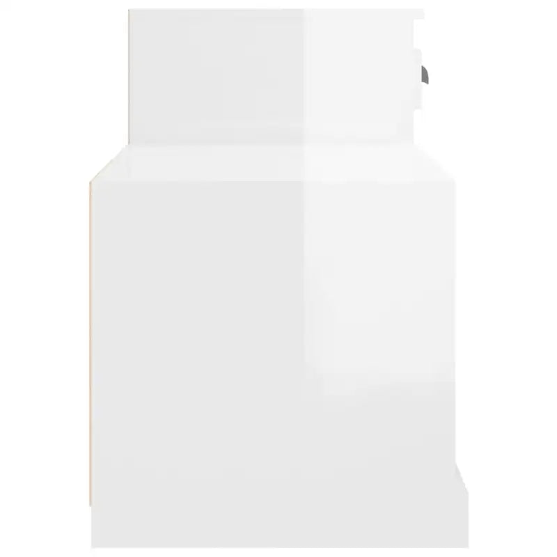 Lage kast van bewerkt hout in hoogglans wit voor schoenenopslag - Hoogglans wit / 1 - Schoenenrekken