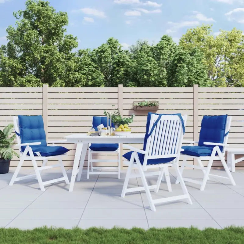 Lage rug stoelkussens van oxford stof voor een frisse buitenruimte - koningsblauw / 4 / with 2 elastic straps