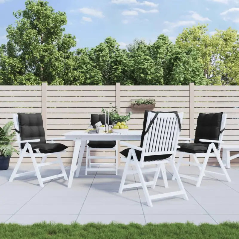 Lage rug stoelkussens van oxford stof voor een frisse buitenruimte - Zwart / 4 / with 2 elastic straps - Stoelkussens