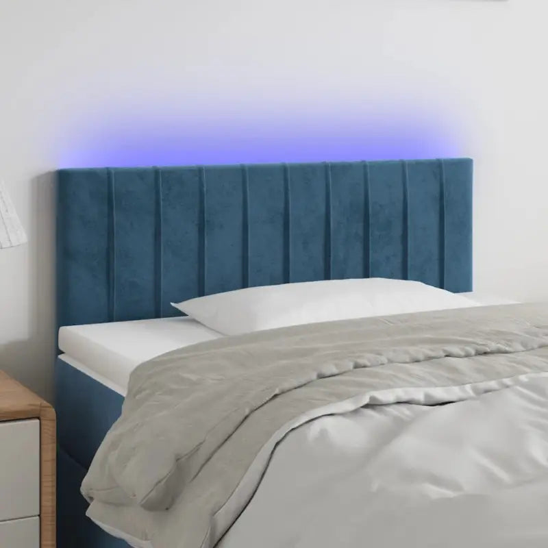 LED Hoofdbord voor een moderne slaapkamer uitstraling - Donkerblauw / 90 x 5 x 78/88 cm / 1 - Hoofdborden en voetborden