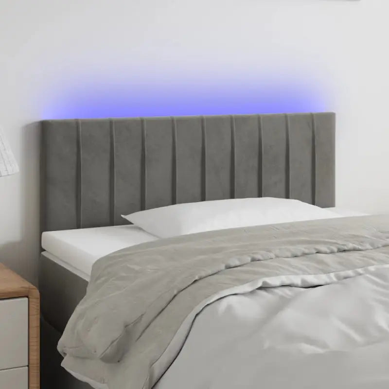 LED Hoofdbord voor een moderne slaapkamer uitstraling - Lichtgrijs / 80 x 5 x 78/88 cm / 1 - Hoofdborden en voetborden