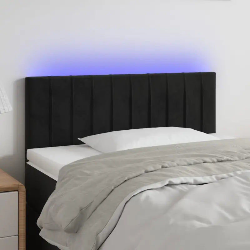 LED Hoofdbord voor een moderne slaapkamer uitstraling - Zwart / 100 x 5 x 78/88 cm / 1 - Hoofdborden en voetborden