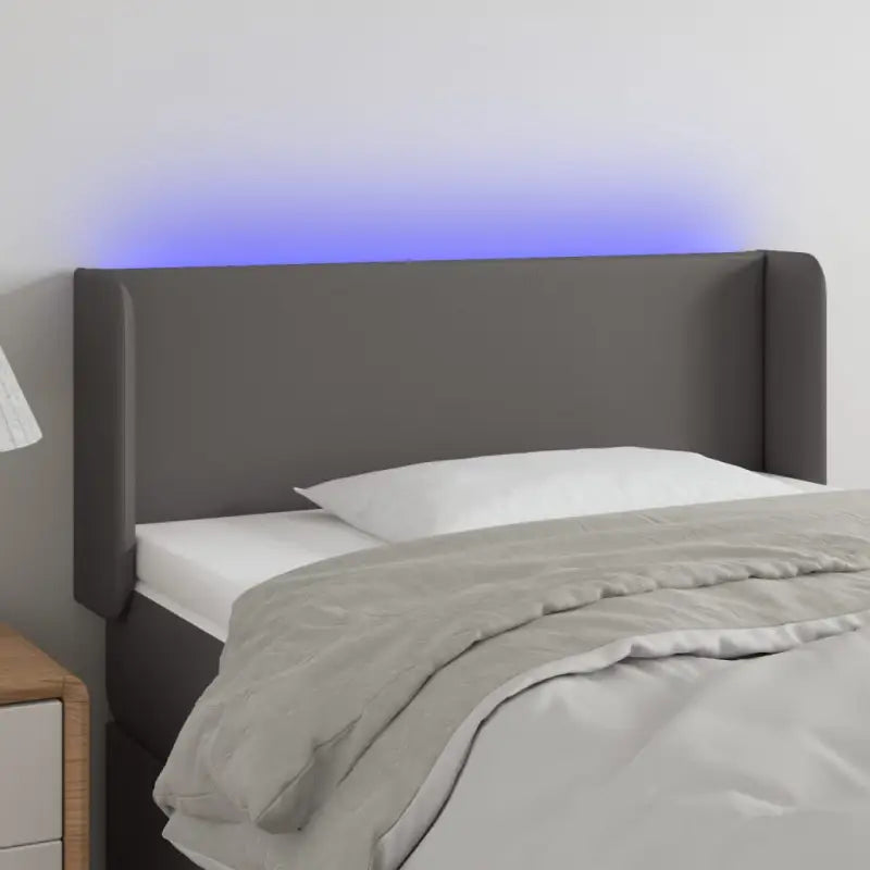 LED Hoofdbord voor een stijlvolle en duurzame slaapkamer uitstraling - Grijs / 83 x 16 x 78/88 cm / 1 - Hoofdborden