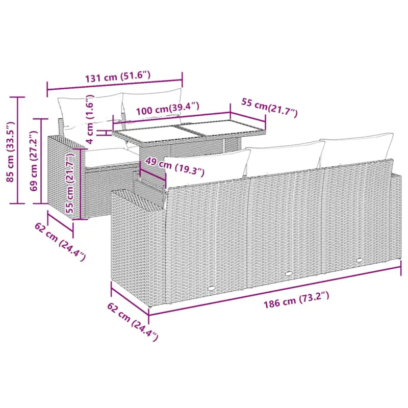 Lichte waterdichte tuinset met gepoedercoat staal in lichtgrijs materiaal - Tuinsets