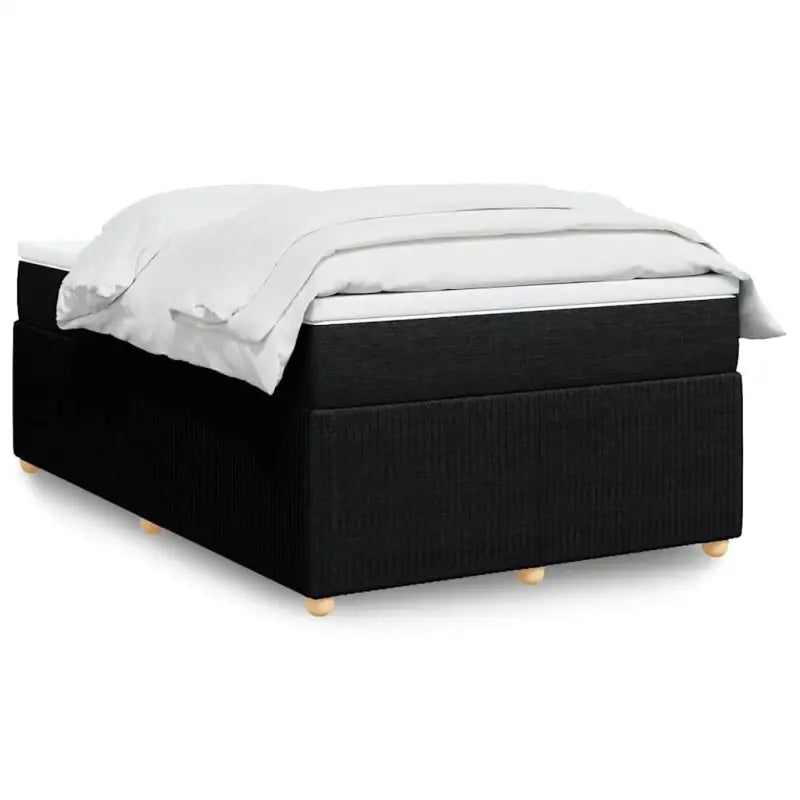 Lichtgrijs boxspringbed met ademend vermogen en duurzaam polyestermateriaal - Zwart / 120 x 190 cm - Bedden & bedframes