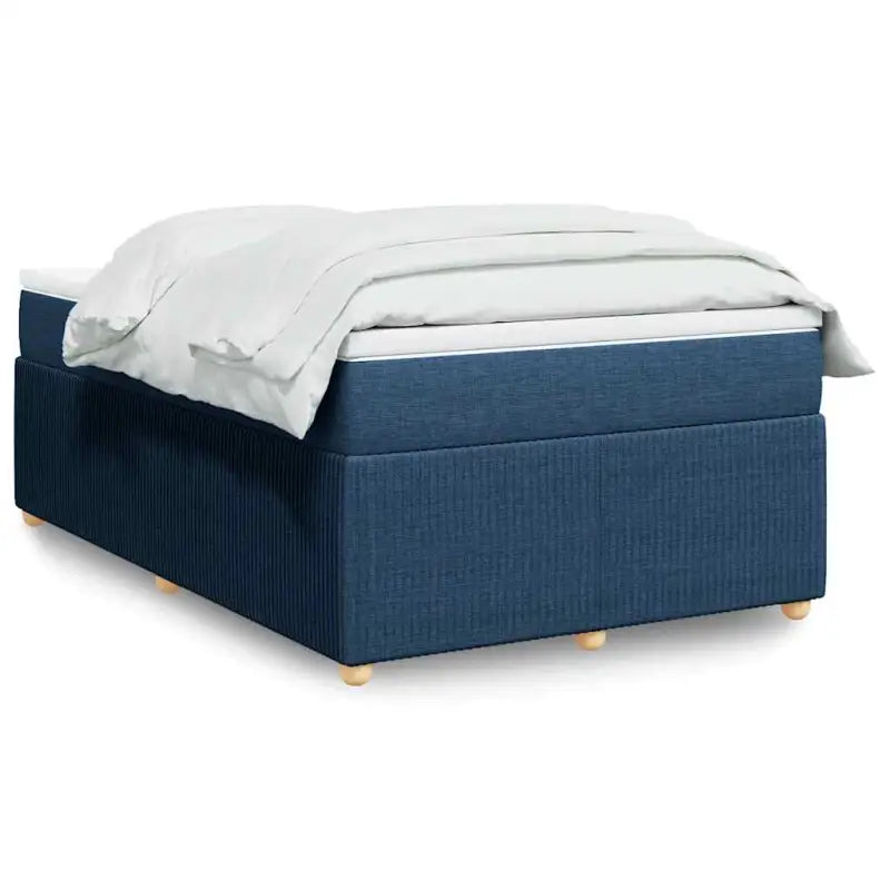 Lichtgrijs boxspringbed met ademend vermogen en duurzaam polyestermateriaal - Blauw / 120 x 190 cm - Bedden & bedframes