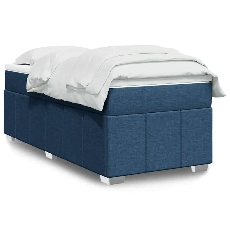 Lichtgrijs boxspringbed met ademend vermogen en duurzame vulling - Blauw / 100 x 200 cm - Bedden & bedframes