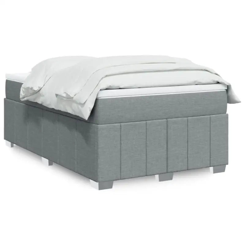 Lichtgrijs boxspringbed met ademend vermogen en duurzame vulling - Lichtgrijs / 120 x 190 cm - Bedden & bedframes