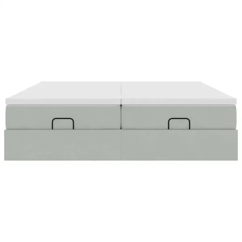 Lichtgrijs Ottomaanse Bed met Ruime Opbergruimte en Comfortabel Vulling - Bedden & bedframes