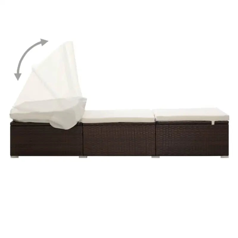 Ligstoel met poly rattan en gepoedercoat stalen frame voor overal - Ligstoelen