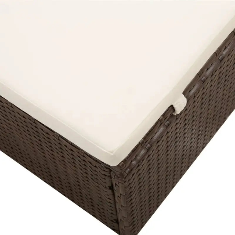 Ligstoel met poly rattan en gepoedercoat stalen frame voor overal - Ligstoelen