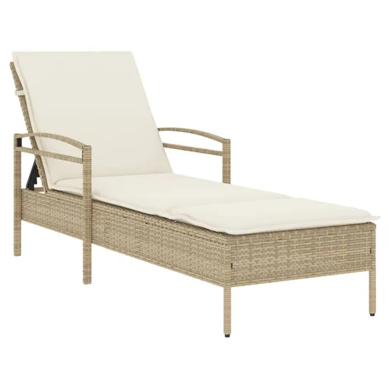 Ligstoel met poly rattan voor een comfortabele zitervaring en wasbare hoes - Ligstoelen