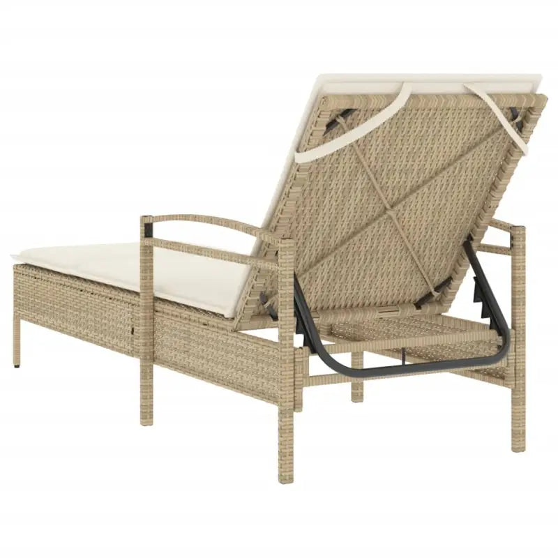 Ligstoel met poly rattan voor een comfortabele zitervaring en wasbare hoes - Ligstoelen