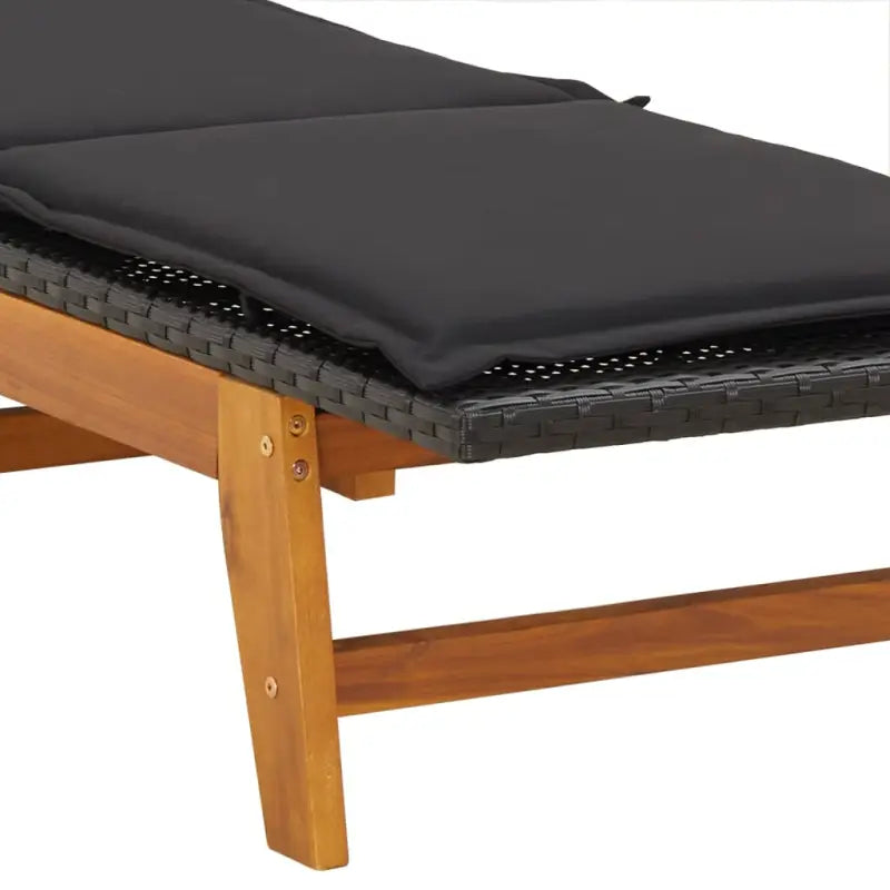 Ligstoelen set met massief acaciahout en verstelbare rugleuning - Ligstoelen