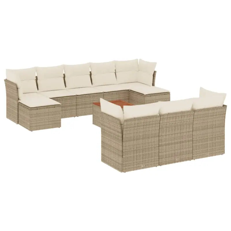 Lounge Tuinset in Beige Materiaal met Gepoedercoat Staal en Waterdichte Tas - Tuinsets