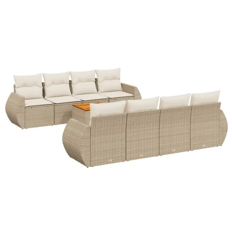 Lounge Tuinset in beige materiaal met gepoedercoat staal afmetingen - Tuinsets