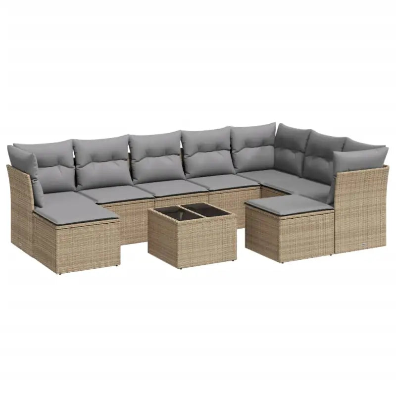 Lounge Tuinset in Beige Materiaal met Waterdichte Tas en Gepoedercoat Staal - Tuinsets
