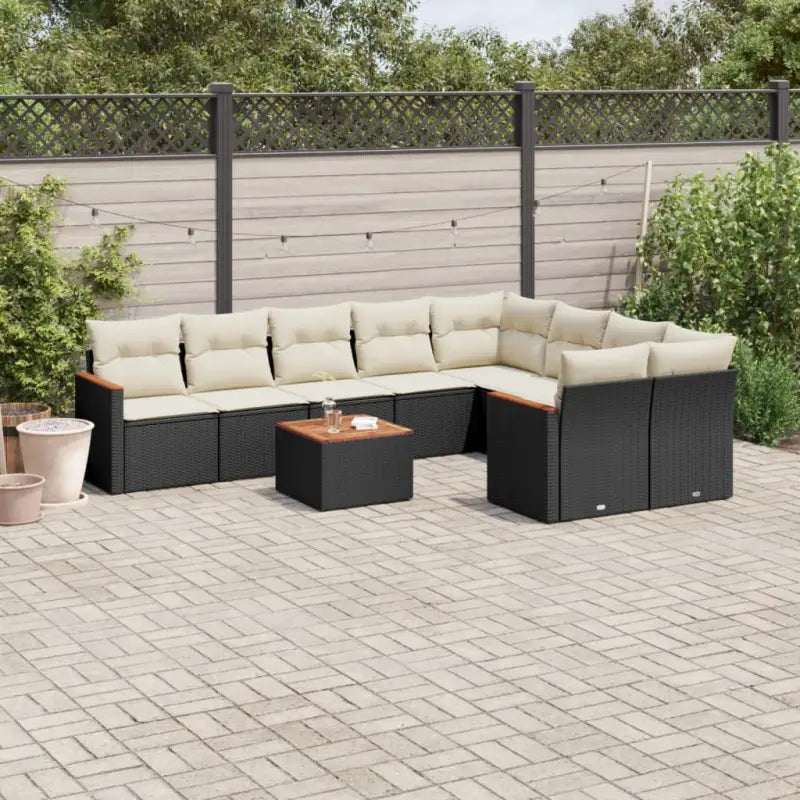 Lounge Tuinset in Beige met Waterdichte Tas en Gepoedercoat Staal - Zwart / Zonder tafel - Tuinsets