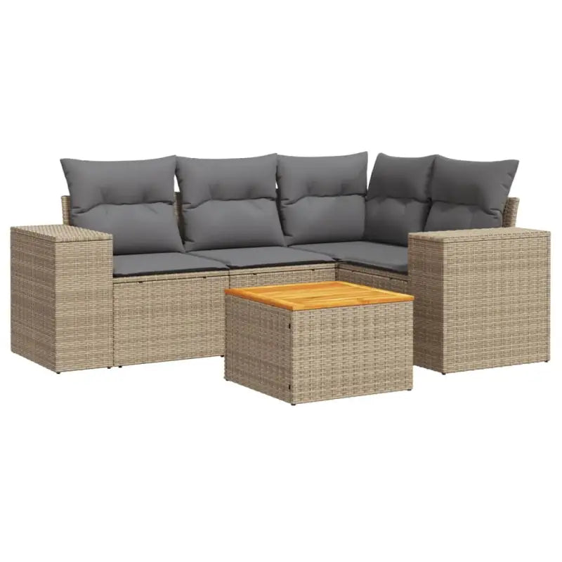 Lounge Tuinset in Beige met Waterdichte Tas en Gepoedercoated Staal - Tuinsets