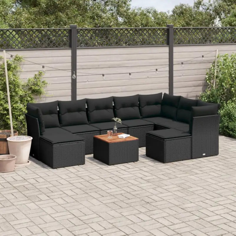 Lounge Tuinset in Beige met Waterdichte Tas en Gepoedercoated Staal - Zwart - Tuinsets