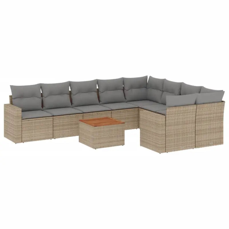 Lounge tuinset in gemengd beige materiaal voor buitenplezier - Tuinsets