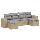 Lounge Tuinset in Gemengd Beige met Gepoedercoat Staal - Tuinsets