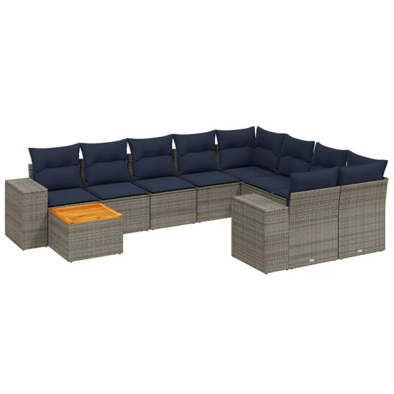Lounge tuinset in grijs materiaal met gepoedercoat staal en perfecte afmetingen - Tuinsets