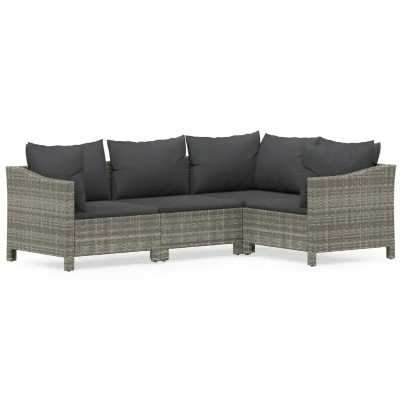 Lounge tuinset in poly rattan met armleuning links en afmetingen zitting - Tuinsets