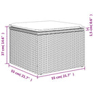 Lounge tuinset in zwart materiaal met gepoedercoat staal en afmetingen - Tuinsets