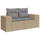 Lounge tuinset met beige materiaal en gepoedercoat staal afmetingen - Tuinsets