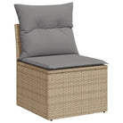 Lounge tuinset met beige materiaal en gepoedercoat staal afmetingen - Tuinsets