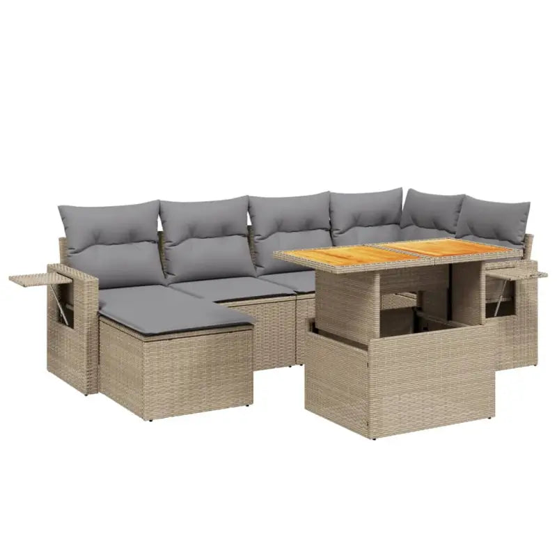 Lounge Tuinset met beige materiaal en gepoedercoat staal afmetingen - Tuinsets