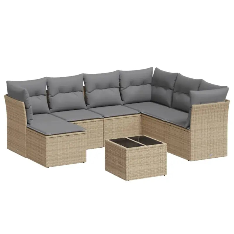 Lounge tuinset met beige materiaal en gepoedercoat staal afmetingen - Tuinsets